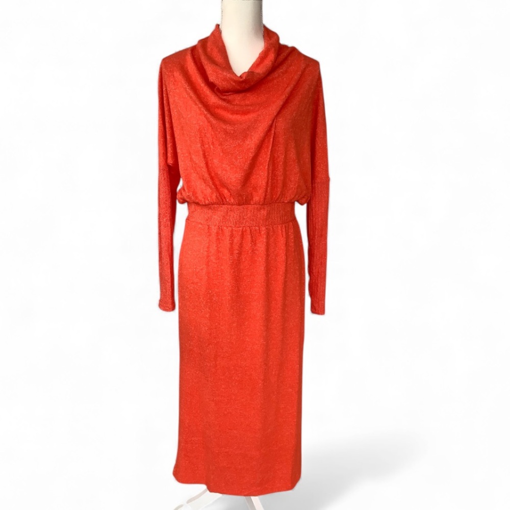 Anthropologie Daily Practice Cowl Neck Maxi Dress Medium Scandi Girl Baddie New - Picture 2 of 9